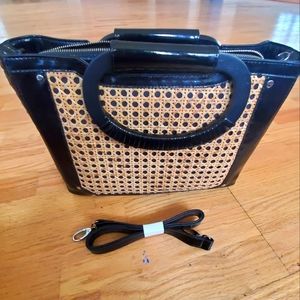 White House Black Market Rattan Bag